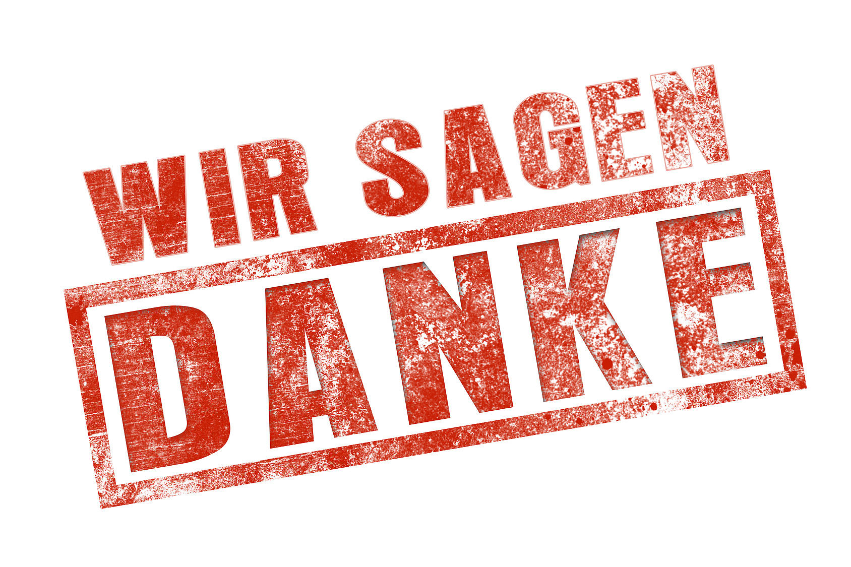 WIR SAGEN DANKE stempel